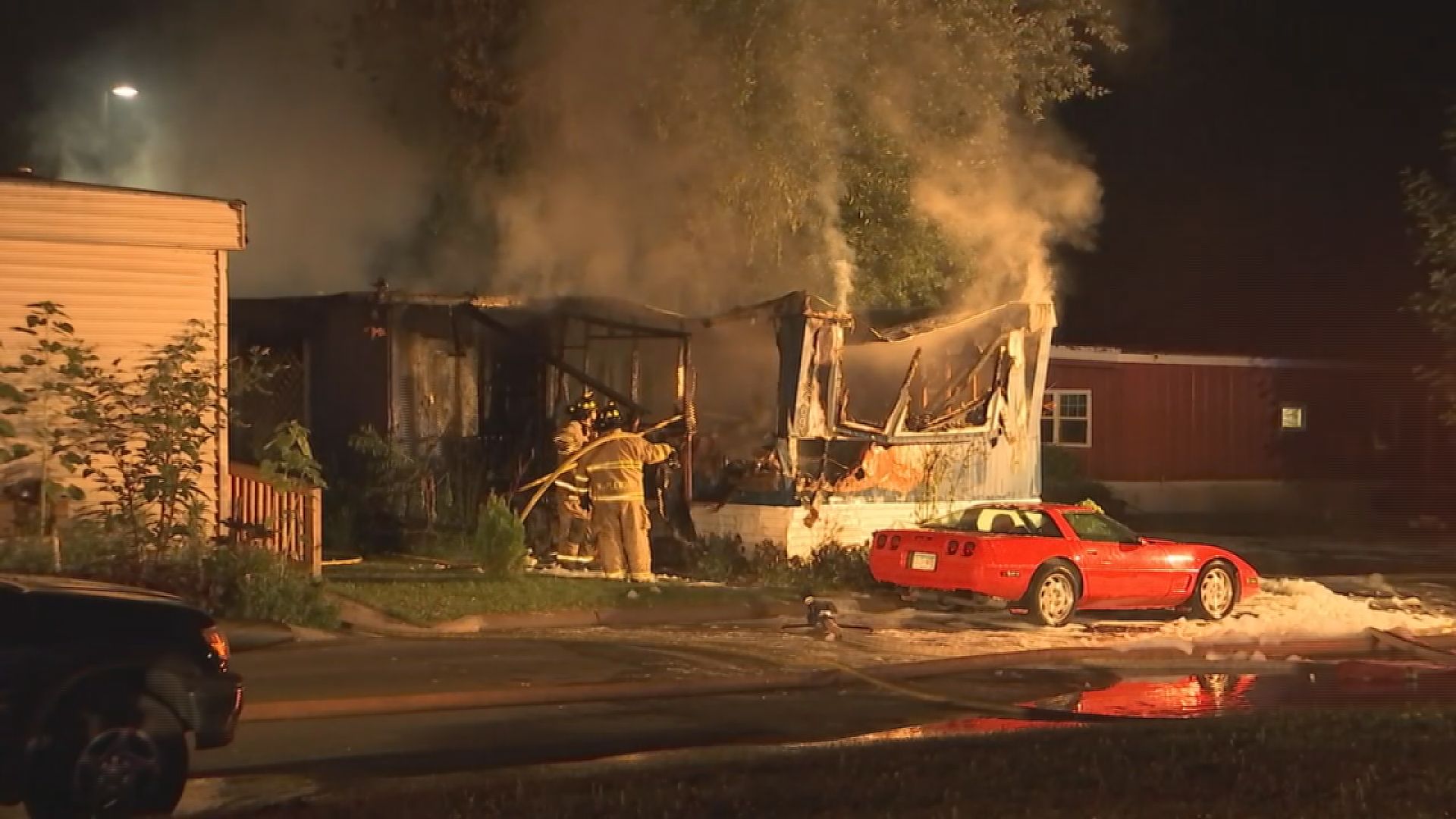 Maplewood trailer home destroyed by fire